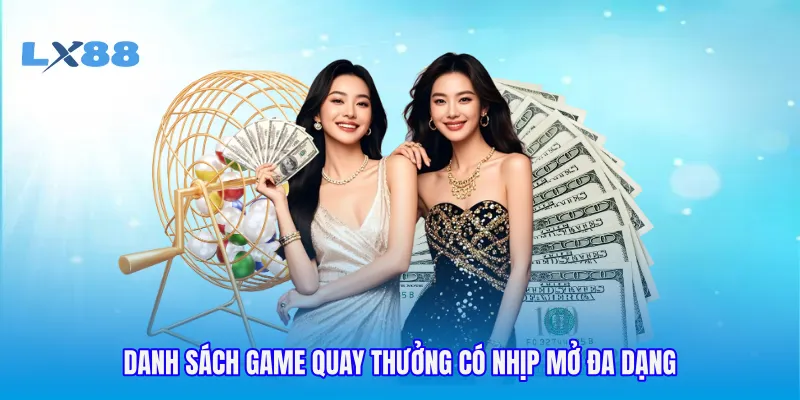 Danh sách game quay thưởng có nhịp mở đa dạng